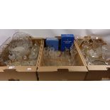 Four boxes of crystal and glassware Condition Report <a href='//www.