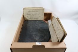 Various mid 19th Century Indentures and a Victorian bound copy of 'The Graphic' weekly newspaper