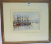 'Russian Vessels', watercolour attributed to Frances Nesbitt (1862-1934) unsigned,