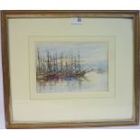 'Russian Vessels', watercolour attributed to Frances Nesbitt (1862-1934) unsigned,