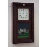 American mahogany wall clock with eight day movement and a Ansonia clock CLOCKS & BAROMETERS - as