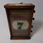 Edwardian mahogany perpetual calendar, H19cm Condition Report <a href='//www.