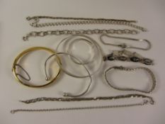 Hallmarked silver bracelets, bangles and others stamped 925,