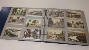 Large album with original collection of approx 400 19th and early 20th Century French postcards