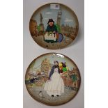 Two Royal Doulton moulded plates 'Silks and Ribbons' and 'Biddy Penny Farthing' (2)