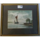 Sailing Barge, watercolour signed by Alan Whitehead (1952-),