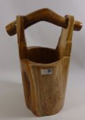 Rustic hardwood well bucket, H47cm Condition Report <a href='//www.