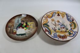 Royal Doulton balloon seller plate and a Spanish plate Condition Report <a