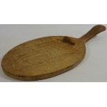 Mouseman cheeseboard by Robert Thompson of Kilburn,