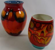 Poole Delphis pattern and Volcano pattern vases Condition Report <a href='//www.