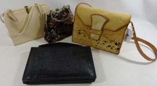 Vintage springbok handbag and three other handbags Condition Report <a