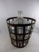 50 litre demijohn with cage Condition Report <a href='//www.davidduggleby.