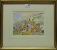 'Above Runswick', watercolour signed by Robert Brindley (1949-),