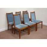 Yorkshire craftsman - 'Knightman' set six elm dining chairs with upholstered seats and backs by