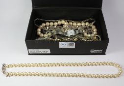 Majorca pearl necklace boxed, necklaces stamped 925,