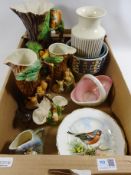 Collection of Hornsea Faunaware, Hornsea Studio Craft vase, two other Hornsea bowls,