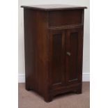 Early 20th century oak cased possibly military campaign washstand,
