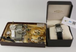 Gentleman's Rotary quartz wristwatch boxed with papers, early 20th century wristwatch,
