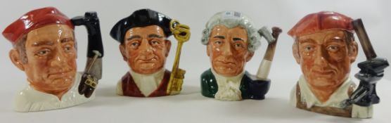 Royal Doulton character jugs from the Williamsberg Collection - The Gaoler, Blacksmith,