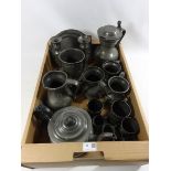 Early 19th Century and later pewter items in one box Condition Report <a
