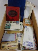 Stamps and first day covers in three albums and loose in one box Condition Report