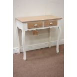 'Juliette Collection' two drawer side table, W80cm, H75cm,