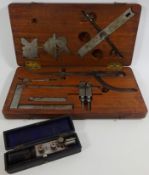 Early 20th century engineers precision tools in mahogany case Condition Report