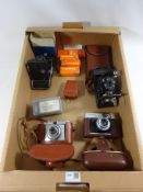 Vintage cameras and accessories in one box Condition Report <a href='//www.