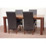 Mahogany rectangular dining table (183cm x 91cm, H77cm),
