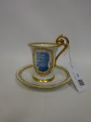 Rosenthal porcelain Military commemorative cup and saucer,