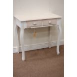 'Juliette Collection' two drawer side table, W75m, H72cm,