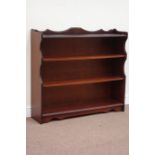 'Rossmore Furniture' mahogany open bookcase, W107cm, H97cm,