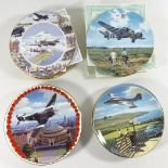 Seventeen aviation collectors plates including Wedgwood and Royal Doulton Condition