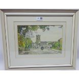 'Railway Street, Pocklington', watercolour signed and dated verso C Baker dated 1978 18cm x 27.