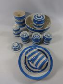T G Green; 'Cream of Tartar', Baking-powder, sugar sifter, mixing bowl, two cups and saucers,