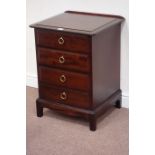 Stag Minstrel mahogany four drawer pedestal chest, W54cm, H72cm,