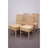 Set four Habitat rattan cane dining chairs Condition Report <a href='//www.