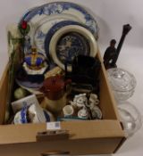 19th century and later blue and white ceramics, Royal Crown Derby paperweight,
