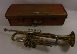 Selmer Student trumpet with mouthpiece in case L54.