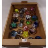 Collection of glass paperweights in one box Condition Report <a href='//www.