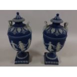 Pair of early 20th century Wedgwood classical urn shaped vases,