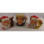 Royal Doulton character jugs 'Henry V' and two Santa Claus Condition Report
