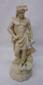 Brown Westhead Moore & Co Parian figure 'La Chasse' standing with game,