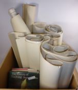 Books - A large collection of GB & European Shipping Charts c1960s-80s & 4 related books in one box