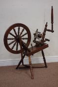 20th century mahogany and oak spinning wheel Condition Report <a href='//www.