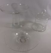 Glass vase with flared rim,