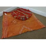 Eastern hand knotted floor seat cover and a Eastern rug Condition Report <a