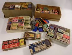 A large collection of GB & foreign match boxes & book match covers in one box Condition