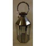 Octagonal metal and glass table lantern, H65cm Condition Report <a href='//www.