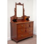 Edwardian dressing chest fitted with two short and two long drawers,